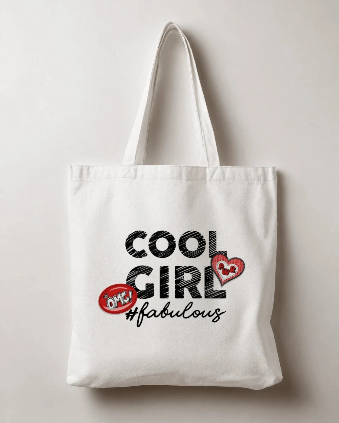 "Cool Girl #Fabulous Canvas Tote Bag