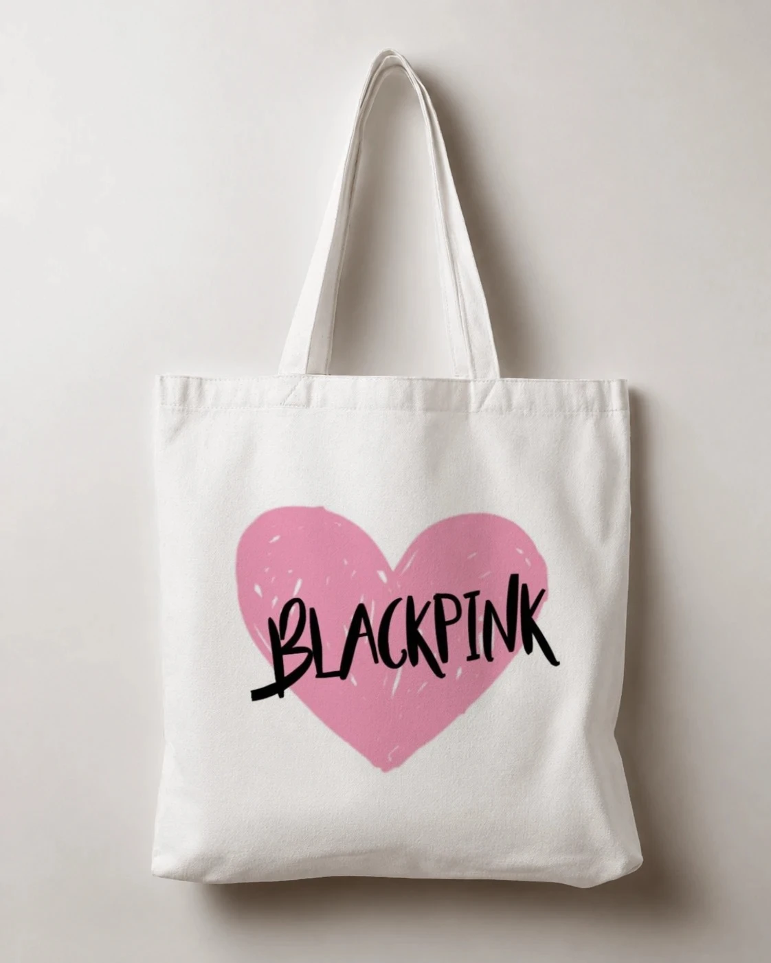 BLACK PINK Heart Pink Tote Bag
